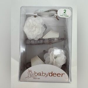 Baby Deer White Tiffany Floral Sandal (Girls Crib & 1st Walker)